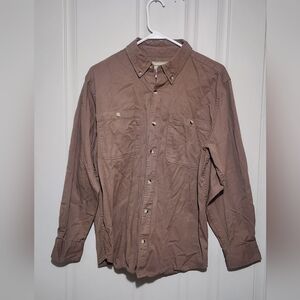 Vintage Scandia Woods Medium Chocolate Brown Button Down Western Classic
